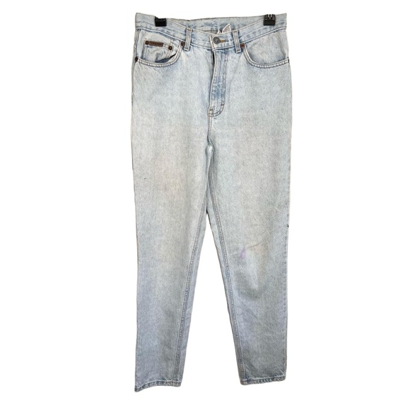 Vintage Calvin Klein Light Wash High Waisted Jeans Size 10 USA Made Cotton - Picture 1 of 12